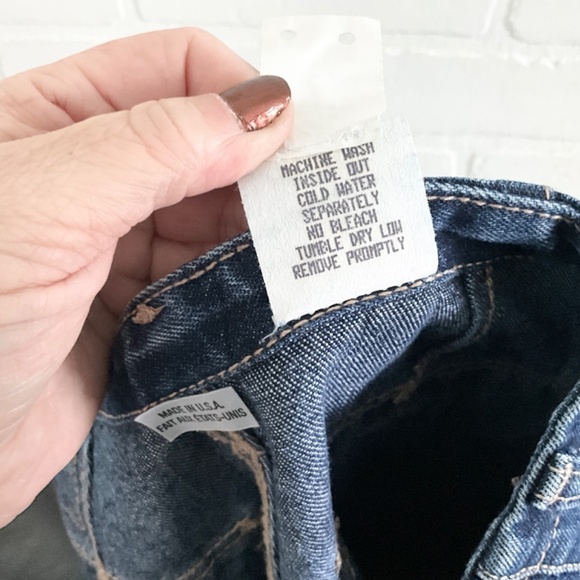 Vintage Women’s Denim Jeans Bebop Second Generation Dark Wash Sherpa Pocket Sz 7 - Picture 16 of 16